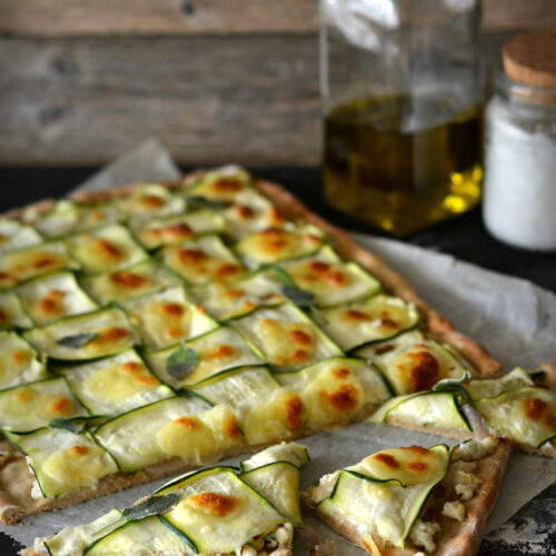 Pizza de Courgette e Requeijão