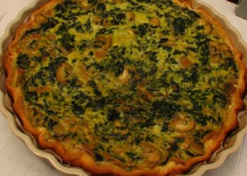 Quiche de Castanhas e Espinafres