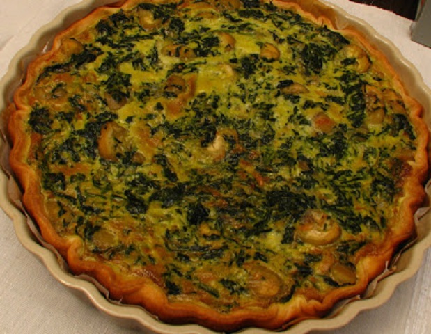 Quiche de Castanhas e Espinafres Quiche de Castanhas e Espinafres