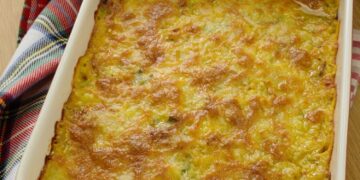 Bacalhau Gratinado com legumes