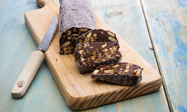 Salame de Chocolate com Cereais Salame de Chocolate com Cereais