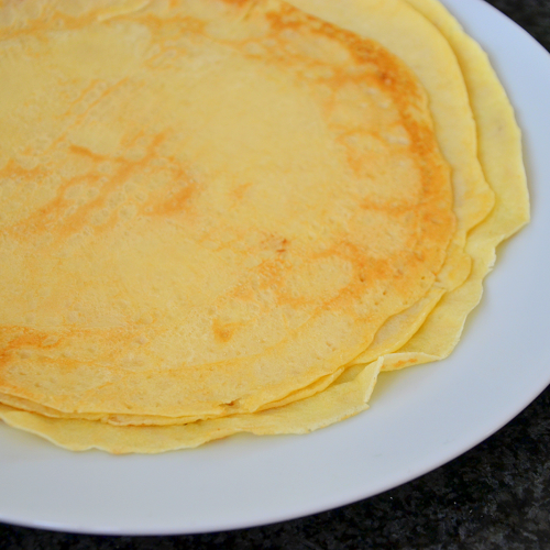 Massa para Crepes sem açucar