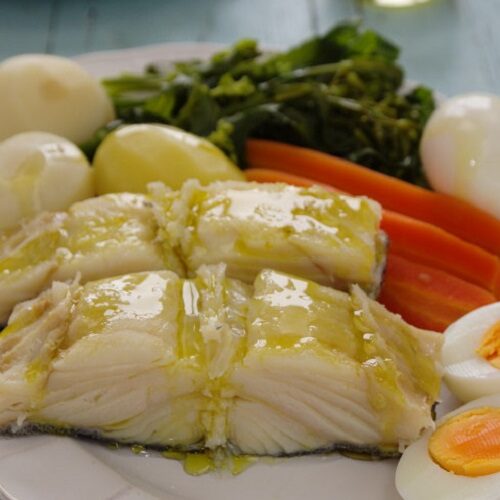 Bacalhau cozido com todos