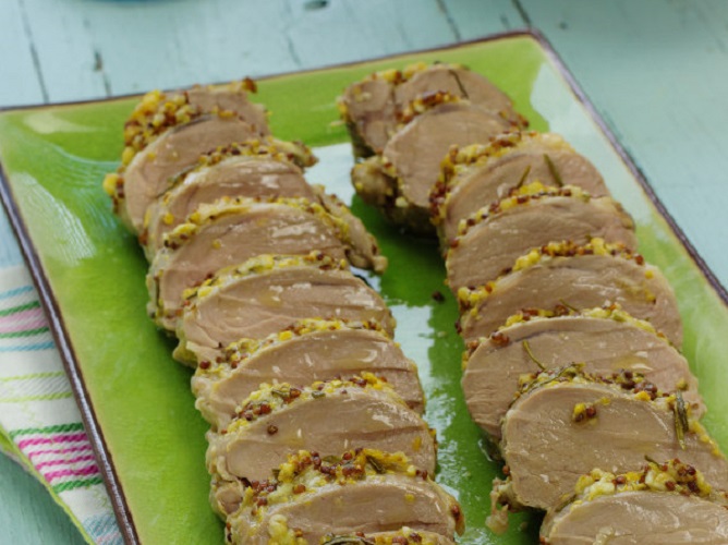 Lombinhos de Porco com Mostarda e Laranja
