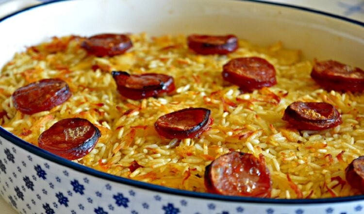 Arroz de Frango assado no Forno