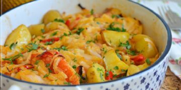 Peixe Vermelho no Forno com Cebolada