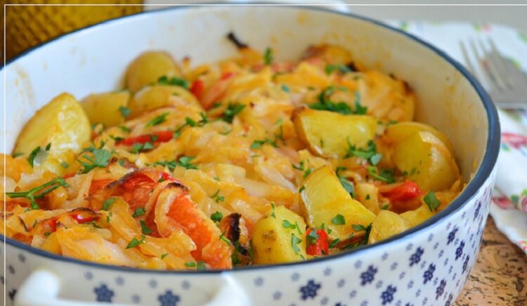 Peixe Vermelho no Forno com Cebolada