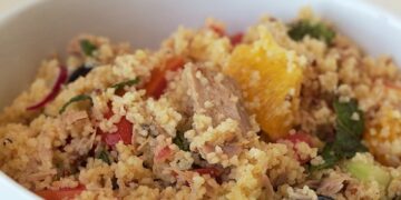Salada de Couscous com Atum e Laranja