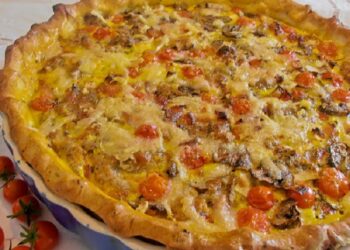 Quiche de Alheira com Legumes