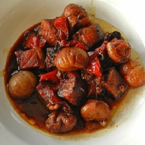 Carne de Porco com Castanhas