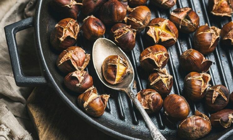 Castanhas Assadas na Frigideira