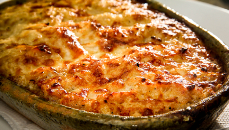 Bacalhau Gratinado com Camarão