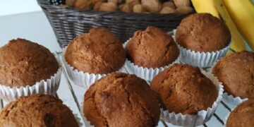 Muffins de Banana e Nozes