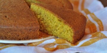 Bolo de Cenoura Laranja e Gengibre