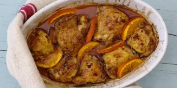 Frango Assado no Forno com Laranja