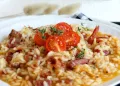 Risotto com pernil fumado