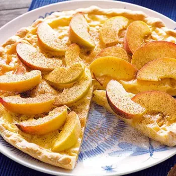 Tarte de pêssego com limão